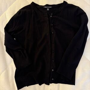 Cable & Gauge Black Button-Up Cardigan